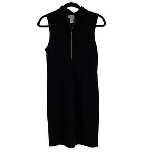 Carmen‎ Marc Valvo Corinne Black Sleeveless Sheath Dress Knee Length NWT Size 4